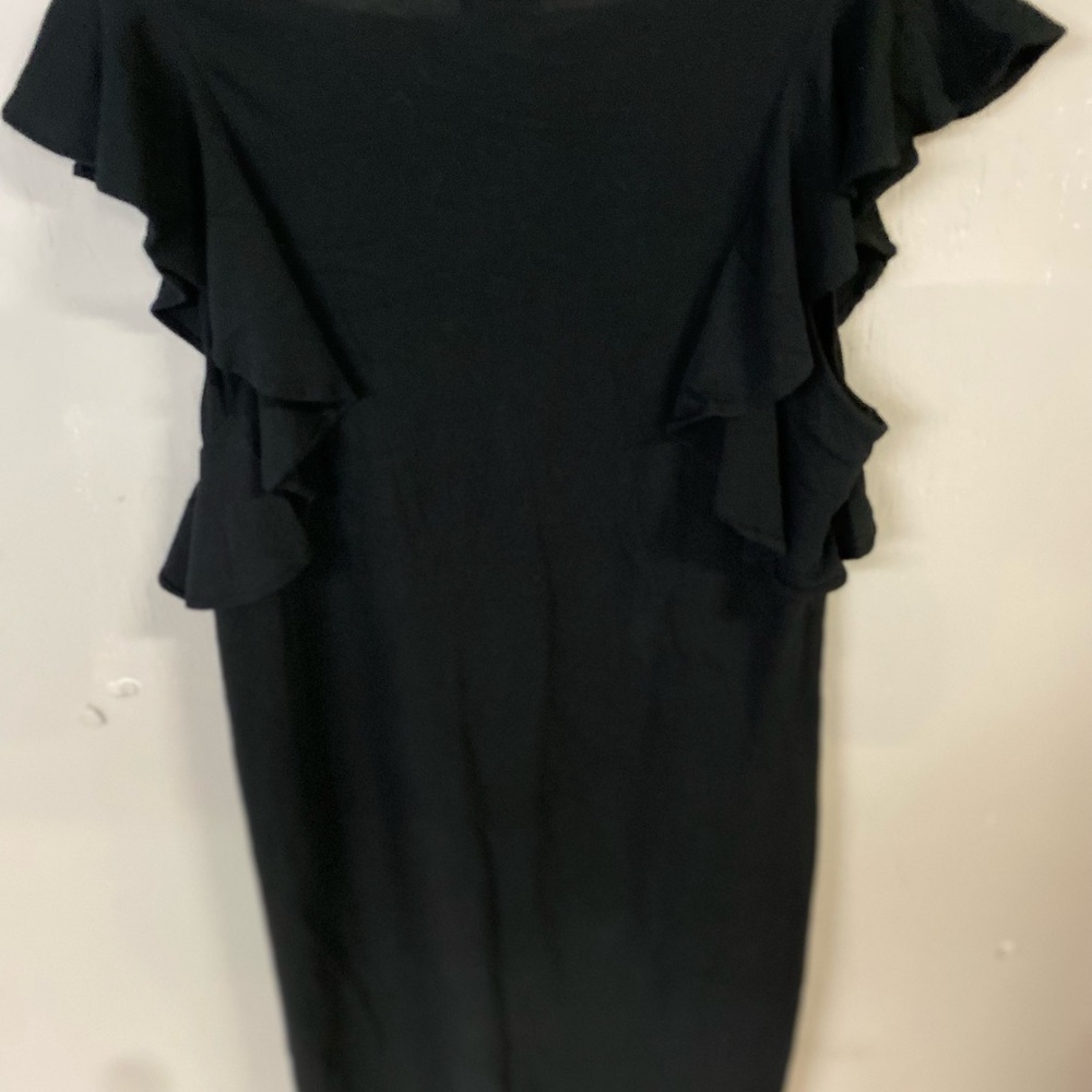 J. Crew Black Tunic with Ruffled Sleeves dress - Picture 2 of 8